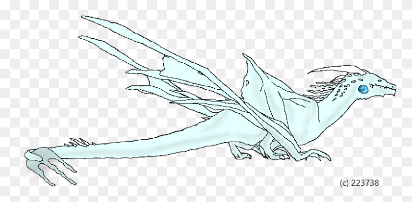 811x366 It Is An Uncommon Male Ice Dragon What Would You Like Line Art, Bird, Animal, Insect HD PNG Download