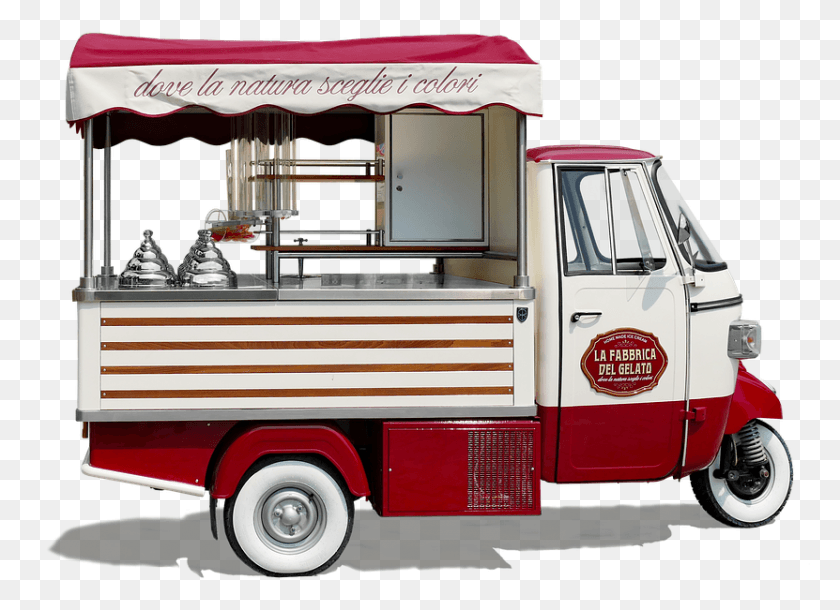 831x587 Italia Camioneta De Helado Helado Verano Indian Ice Cream Van, Truck, Vehicle, Transportation HD PNG Download