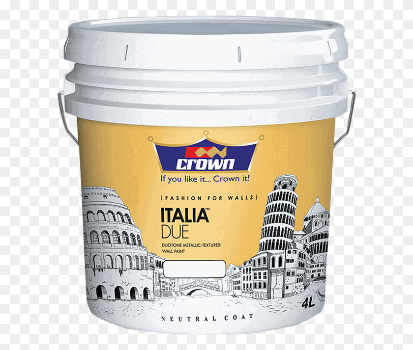 610x653 Italia Due Decorative Paint Italia Wow, Bucket, Paint Container, Beer HD PNG Download