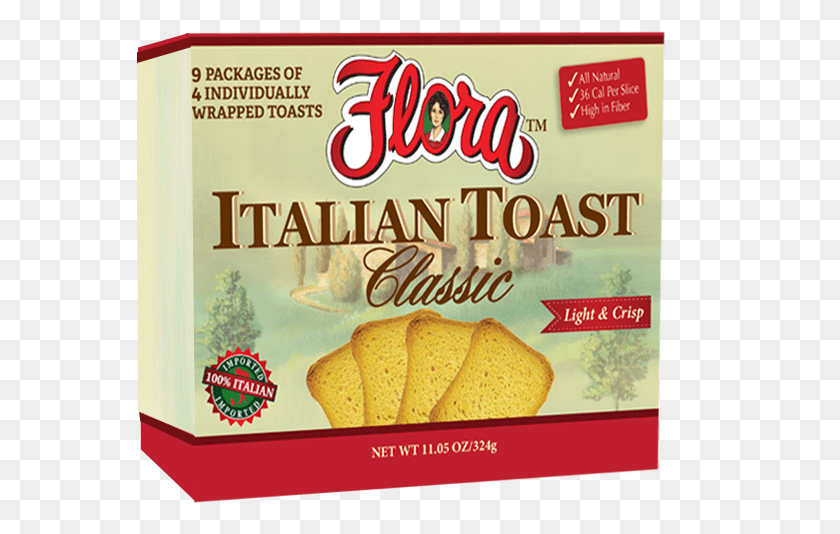 567x474 Italian Classic Toast Flora Foods, Bread, Food, Cracker HD PNG Download