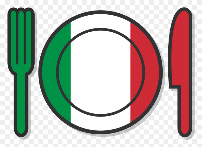 1255x890 Значок Итальянской Кухни Кулинария С Итальянским Флагом, Этикетка, Текст, Символ Hd Png Скачать