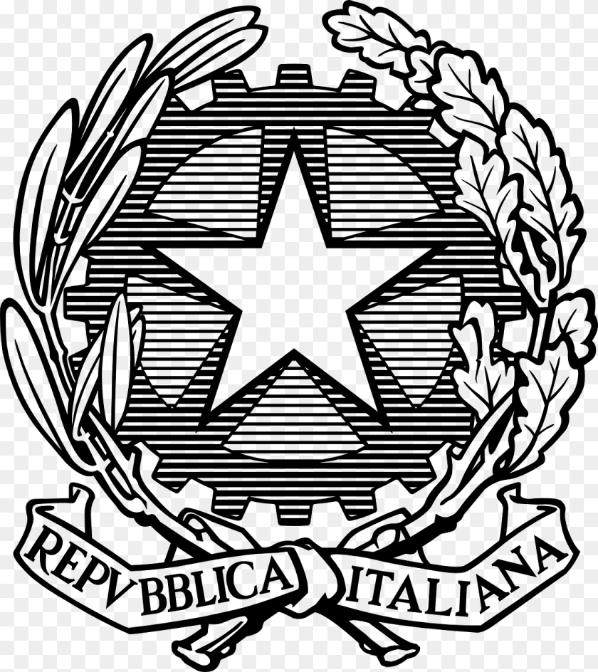 Italian Emblem, Gray PNG