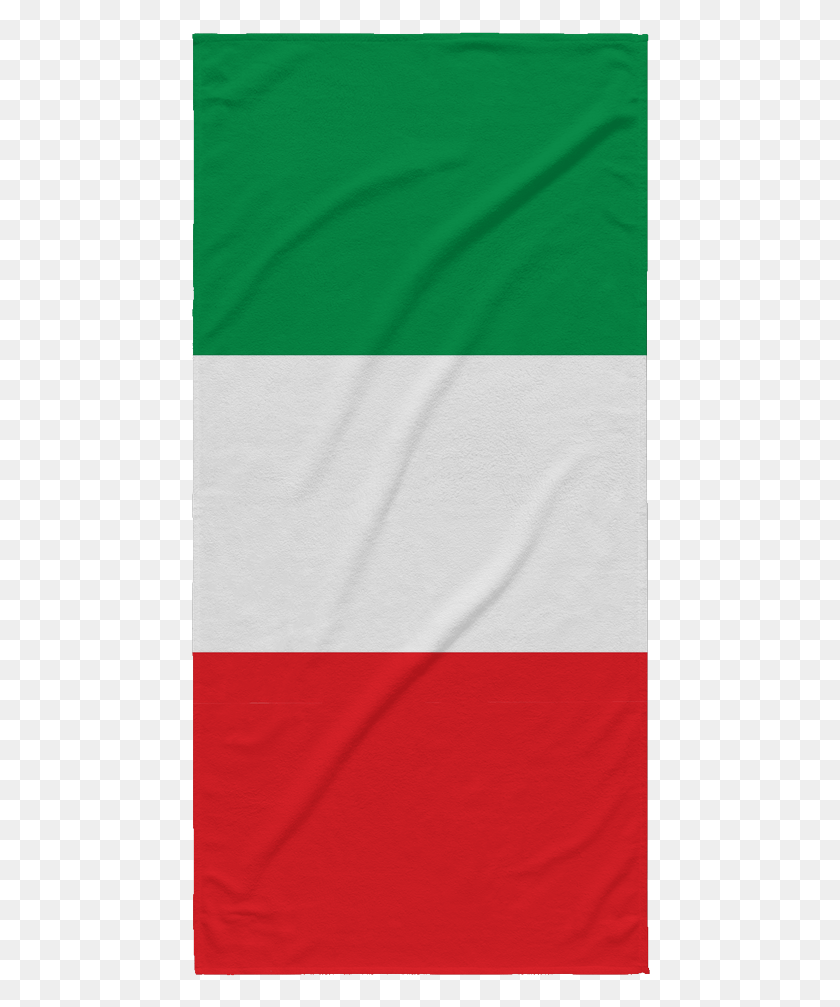 460x947 Descargar Png Bandera Italiana Toalla De Playa Toalla De Playa Bandera Italiana, Papel, Símbolo, Texto Hd Png
