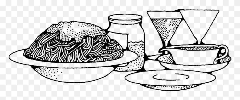 1281x480 Italian Food Clipart Black And White, Gray, World Of Warcraft HD PNG Download