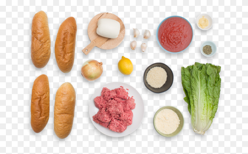 678x464 Italian Meatball Sandwiches With Caesar Style Romaine Superfood, Plant, Egg, Food HD PNG Download