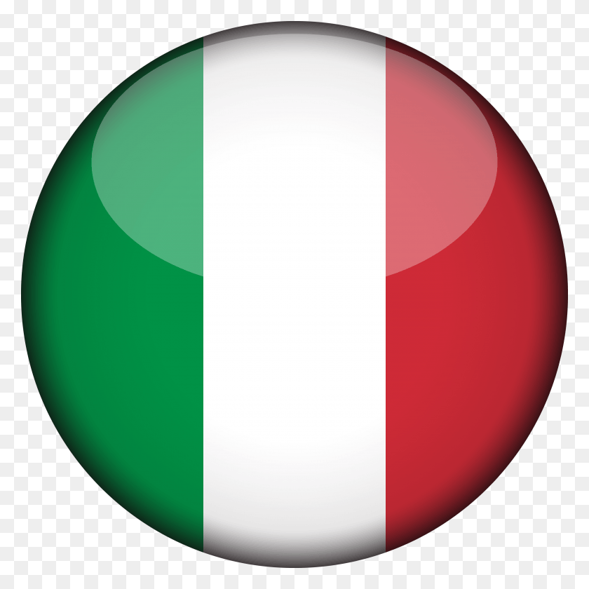 3000x3000 Italy Flag 3d Round Xl, Sphere, Balloon, Ball HD PNG Download