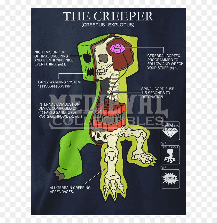601x801 Item Creeper Minecraft Real, Advertisement, Poster, Flyer HD PNG Download