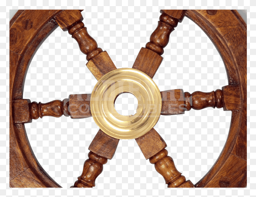 851x639 Item Ship Steering Wheel, Bronze, Cross, Symbol HD PNG Download