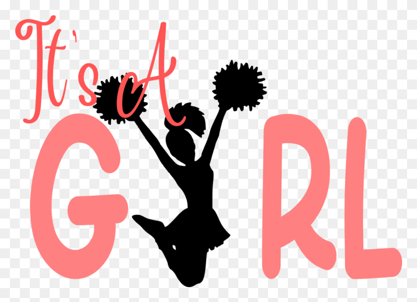 1140x801 Its A Girl Cheerleader Gender Reveal Svg Graphic By Vinyl Cheerleader Decal, Text, Number, Symbol HD PNG Download
