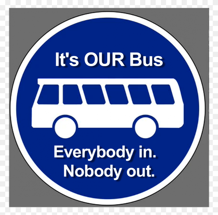 1094x1081 Its Our Bus Logo Bus, Label, Text, Vehicle HD PNG Download