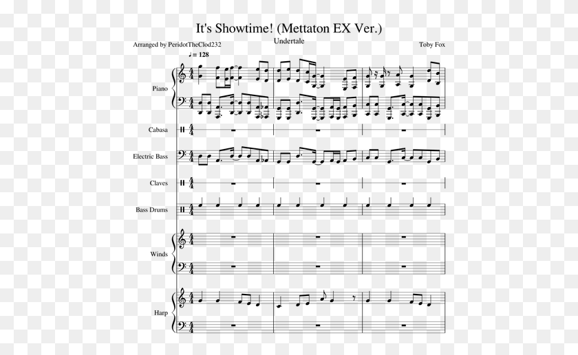 460x457 Its Showtime Undertale Sheet Music Piano, Gray, World Of Warcraft HD PNG Download