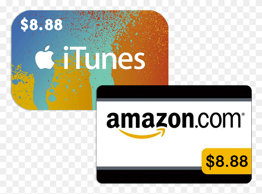 777x563 Itunes Amp Amazon Gift Cards In Lucky Amounts Of 8 Amazon Gift Card, Text, Label, Credit Card HD PNG Download