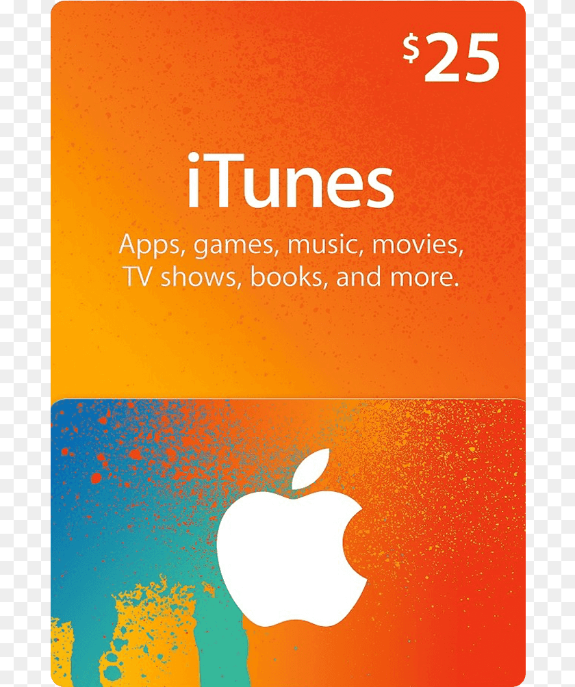 695x1004 Itunes Gift Card 25 Dollars, Advertisement, Poster, Produce, Plant PNG