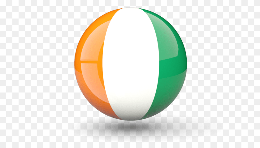 Ivory Coast Flag Icon, Sphere PNG