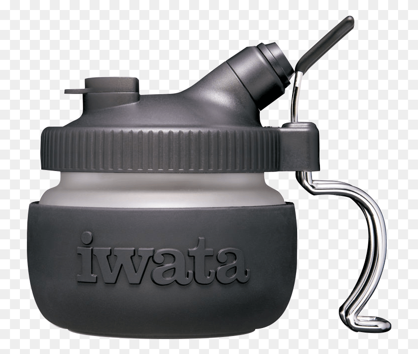 736x650 Iwata Universal Spray Out Airbrush Pot Airbrush Cleaning Pot Iwata, Kettle, Appliance, Pottery HD PNG Download