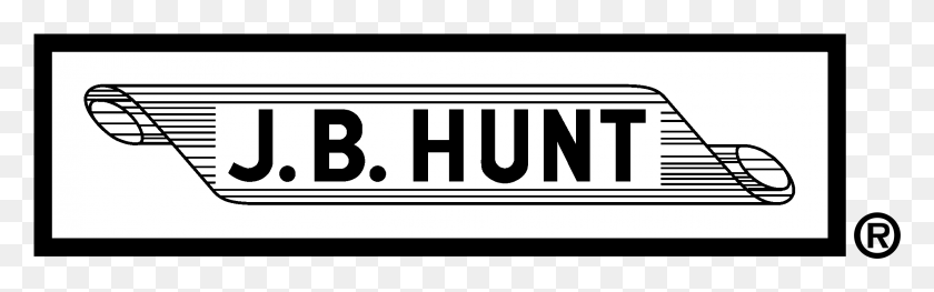 2228x581 J B Hunt Logo Black And White Jb Hunt, Label, Text, Number HD PNG Download