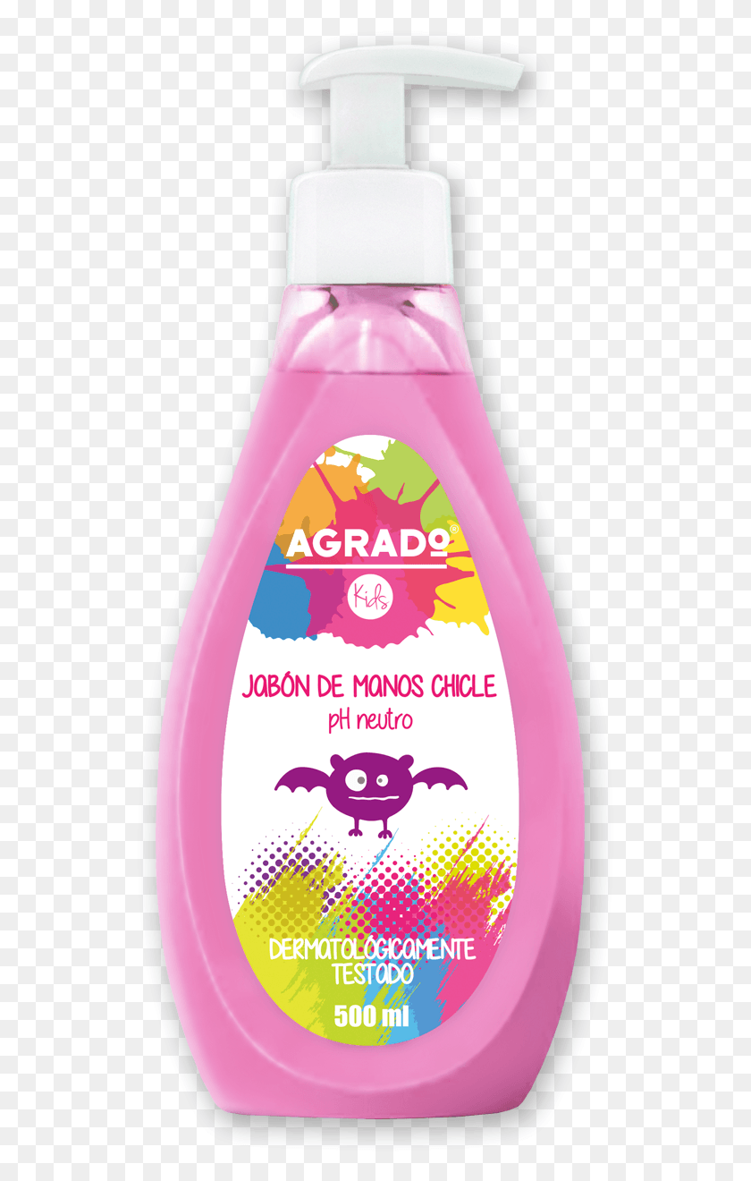 539x1260 Jabon Manos Chicle Ph Neutro Agrado Kids 5875 Liquid Hand Soap, Shampoo, Bottle HD PNG Download