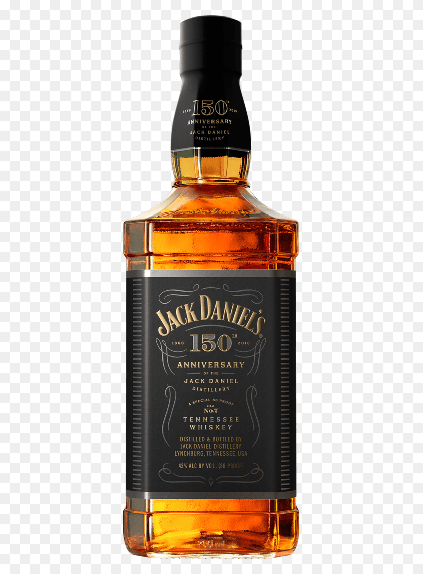 349x1080 Jack Daniel39s 150 Anniversary 750ml 150 Anniversary Jack Daniels Bottle, Liquor, Alcohol, Beverage HD PNG Download