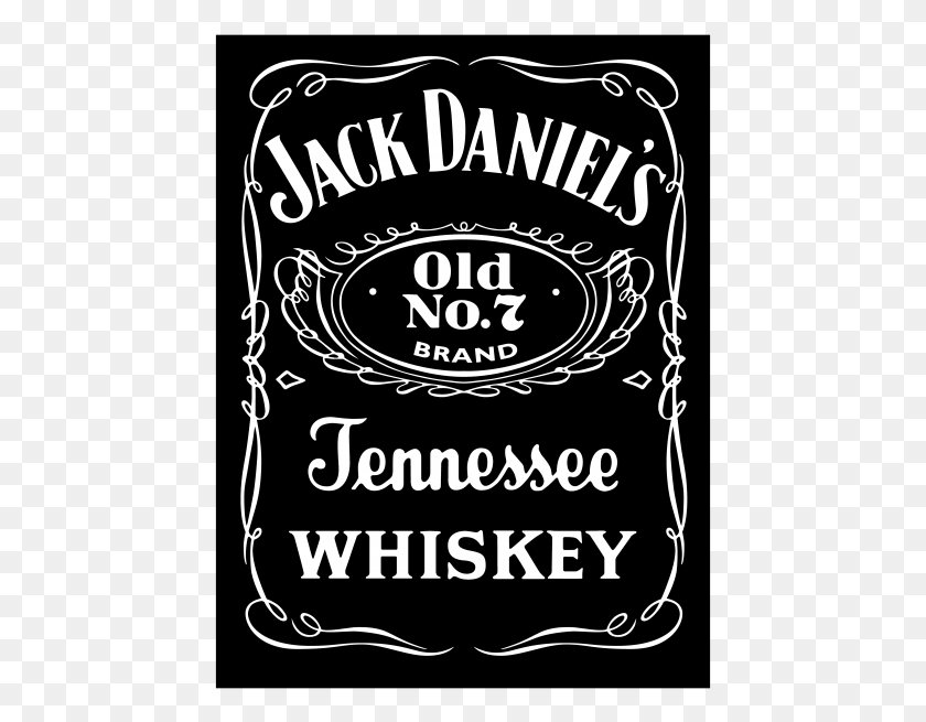 451x595 Descargar Png Jack Daniel39S Logo Vector Jack Daniels Logo, Etiqueta, Texto, Poster Hd Png
