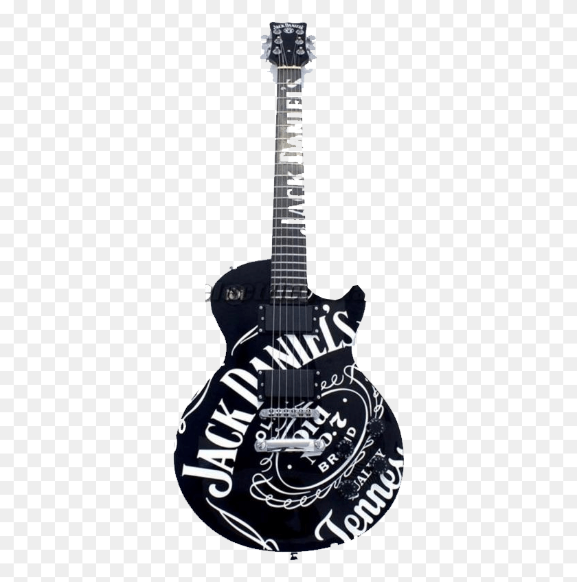 338x787 Descargar Png Jack Daniels Guitarra, Guitarra Eléctrica, Actividades De Ocio, Instrumento Musical Hd Png