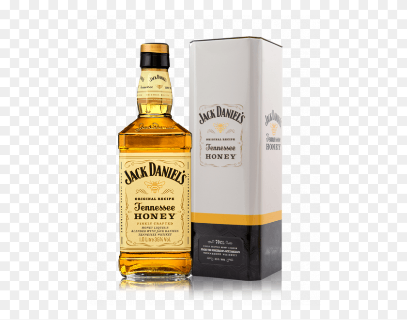 487x601 Jack Daniels Honey 1 Litro, Licor, Alcohol, Bebida Hd Png