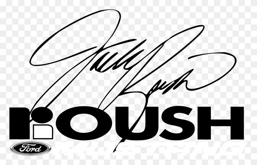 2191x1343 Jack Roush Logo Black And White Jack Roush, Symbol, Trademark, Text HD PNG Download