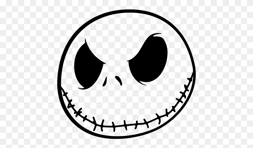 461x431 Jack Skellington Face Jack From Nightmare Before Christmas Face, Gray, World Of Warcraft HD PNG Download