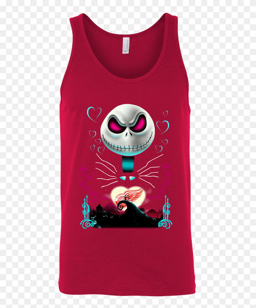 465x951 Jack Skellington Sally Detroit Red Wings The Nightmare Active Tank, Clothing, Apparel, Poster HD PNG Download