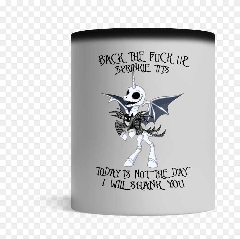 668x775 Jack Skellington Unicorn Back The Fuck Up Sprinkie Cartoon, Coffee Cup, Cup, Stein HD PNG Download