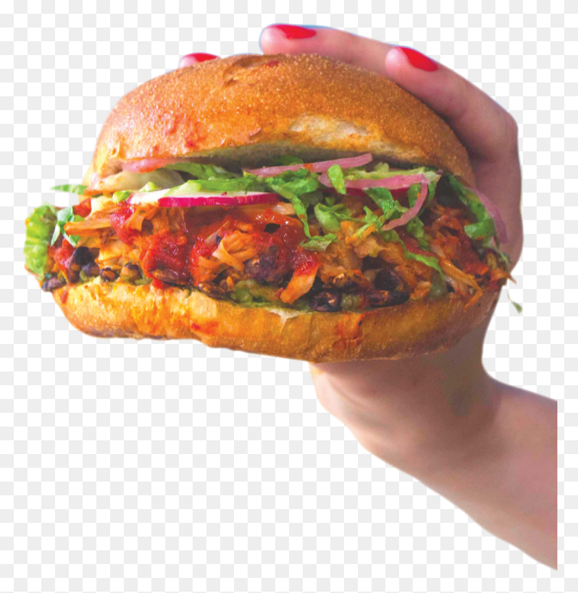 949x976 Jackfruit Torta Fast Food, Burger, Food, Person HD PNG Download