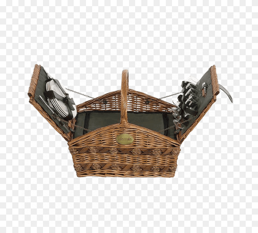 700x700 Jacks Luxury Willow Folding Triangular Picnic Hamper Lifestyle Willow 4 Person Hamper, Furniture, Cradle HD PNG Download