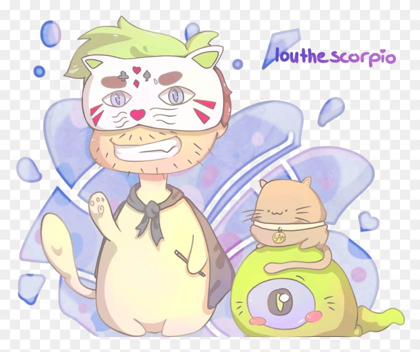 1255x1038 Descargar Png Jacksepticat Confirmed Thereal Jacksepticeye De Dibujos Animados, Doodle Hd Png