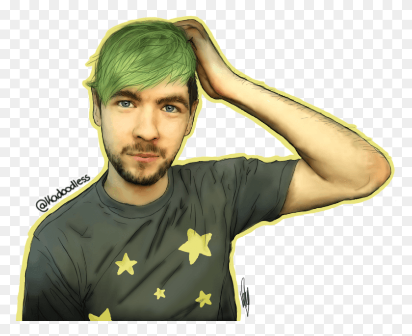 851x681 Jacksepticeye Fan Art Transparent, Face, Person, Human HD PNG Download