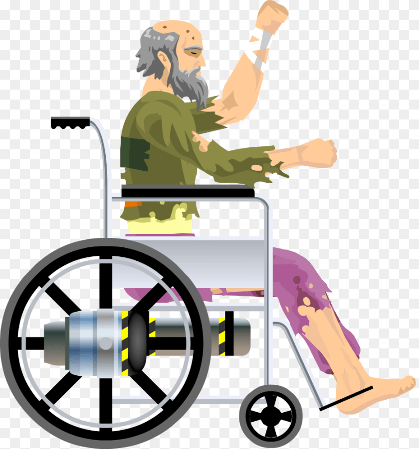 931x1000 Jacksepticeye Wiki Happy Wheels Wheelchair Guy, Chair, Furniture, Person, Face Sticker PNG