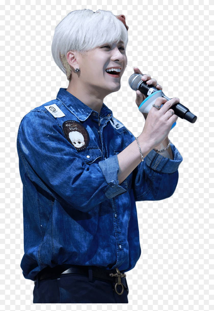 715x1164 Jackson And Jackson Wang Image, Microphone, Electrical Device, Person HD PNG Download