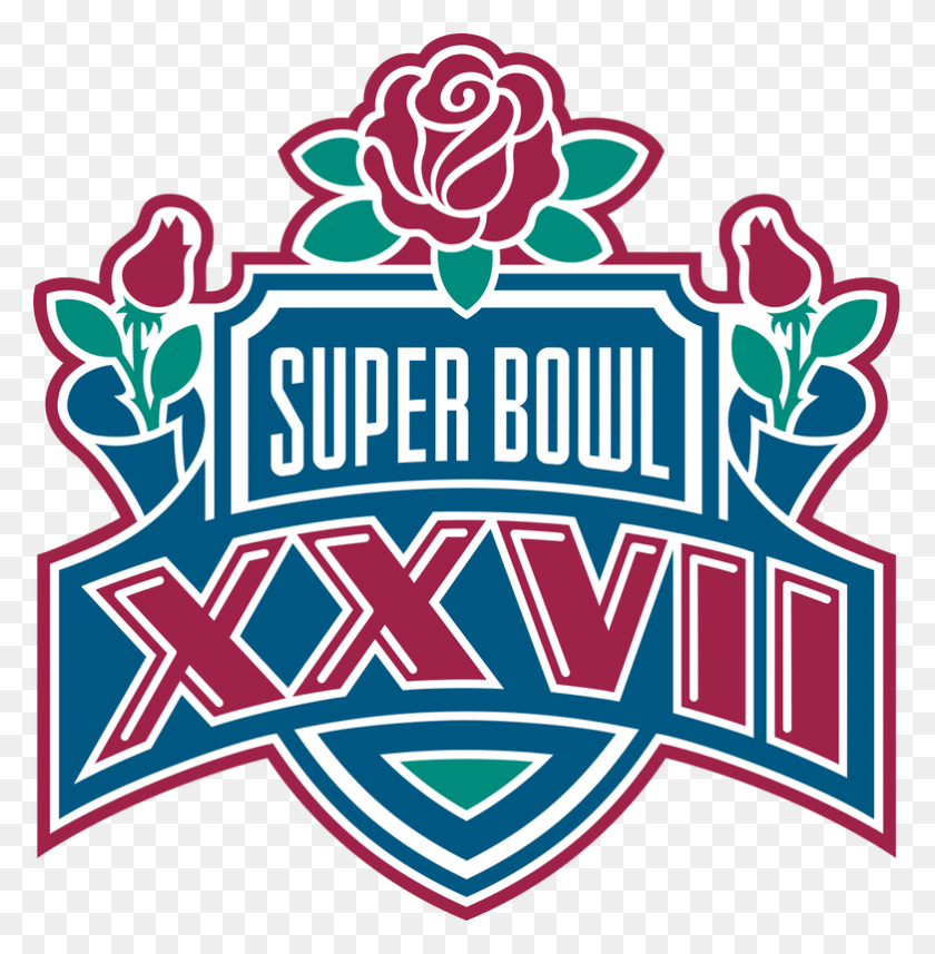 782x800 Jacksonville Hosted Super Bowl Xxxix Super Bowl 27 Logo, Symbol, Trademark, Text HD PNG Download