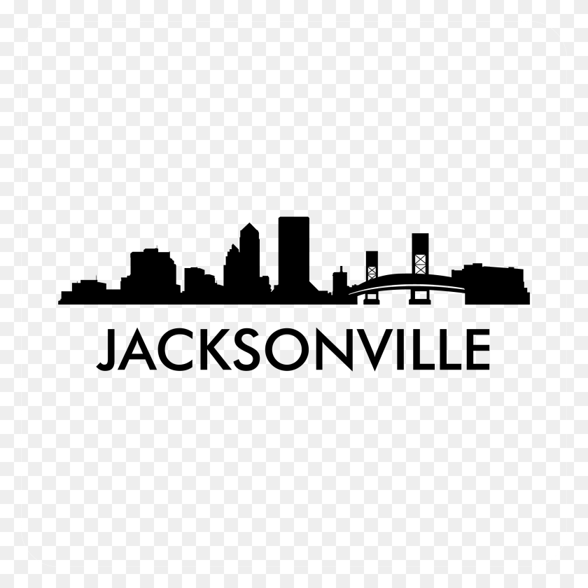 2084x2084 Jacksonville Skyline Black And White, Text, Logo, Symbol HD PNG Download