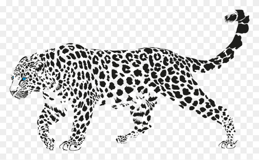 975x577 Ягуар Идущий Рисунок Ягуар Шагающий, Пантера, Дикая Природа, Млекопитающее Hd Png