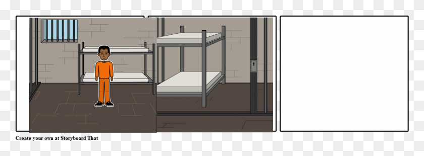 1145x367 Jail Cell Scene Bunk Bed, Housing, Building, Bedroom HD PNG Download