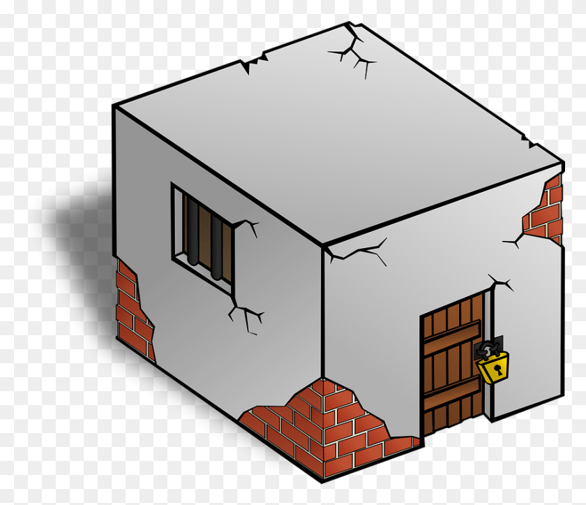 847x720 Jailhouse Cell Jail Prison Criminal Locked Jail Cartoon Logo, Building, Housing, Rubix Cube HD PNG Download
