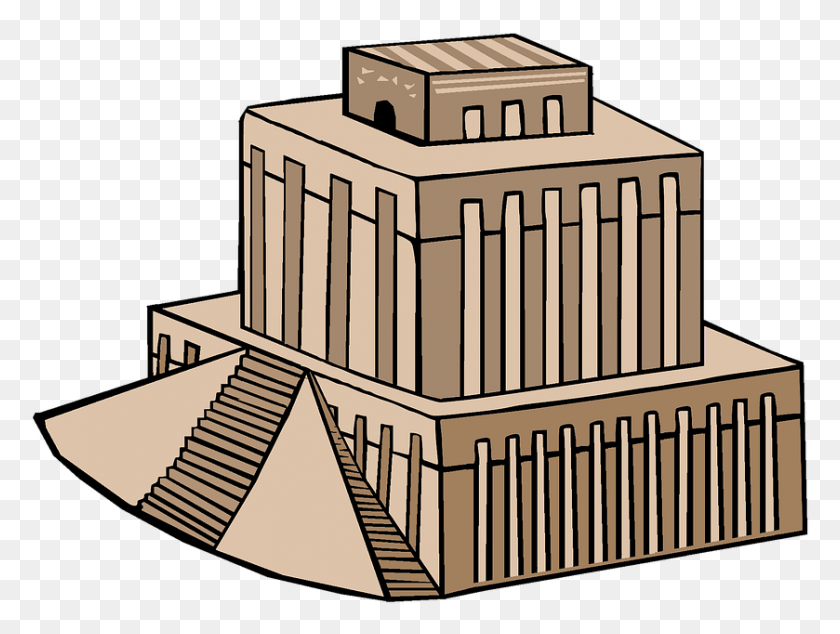 839x618 Jain Temple Clipart 4 By Belinda Ziggurat, Architecture, Building, Pillar HD PNG Download
