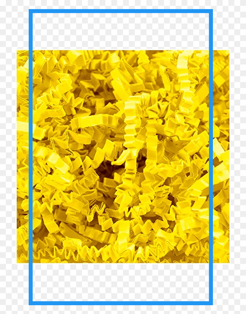 736x1011 Jam Paper Crinkle Cut Shred Tissue Paper Yellow 40 Art, Modern Art, Collage HD PNG Download