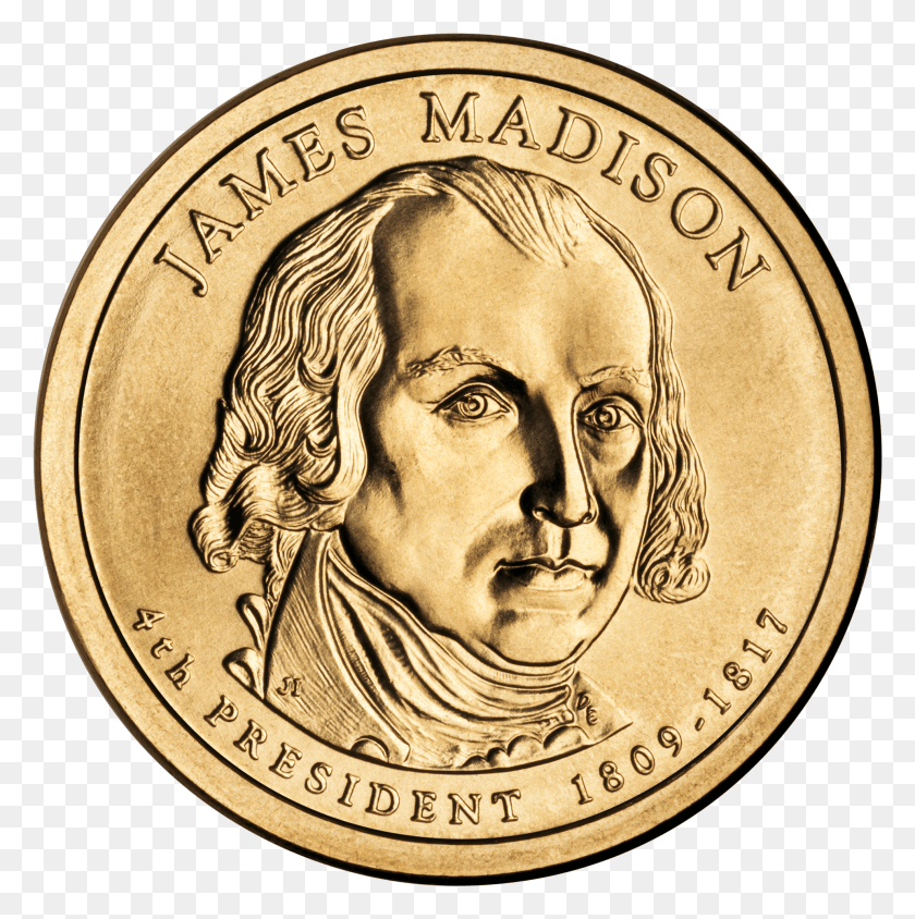 1976x1987 James Madison Presidential 1 Coin Obverse Coin HD PNG Download