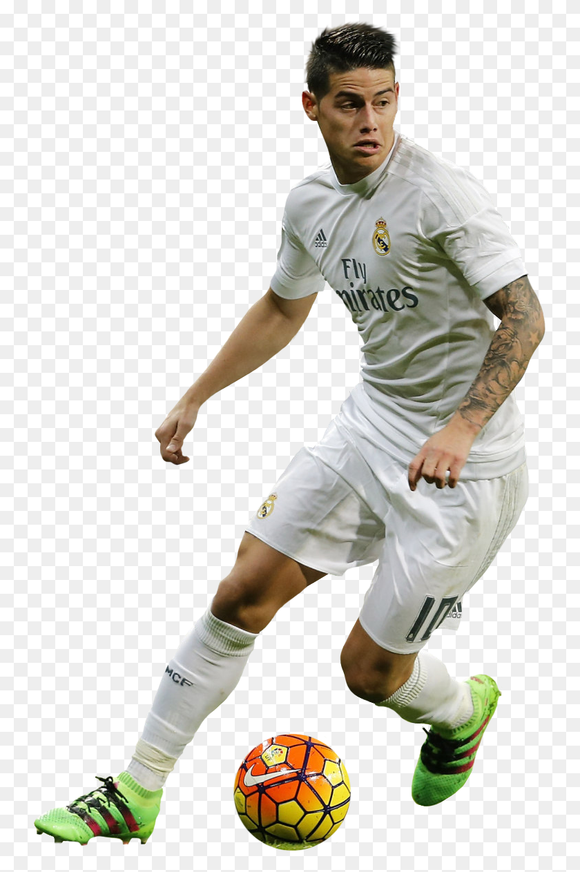 745x1203 James Rodriguez Render Real Madrid Player, Clothing, Shorts, Sphere HD PNG Download