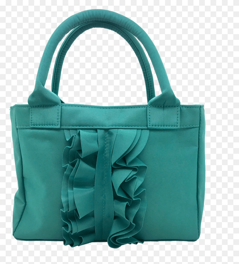882x981 Jan Turquoise Ruffle Scripture Tote Shoulder Bag, Handbag, Accessories, Accessory HD PNG Download