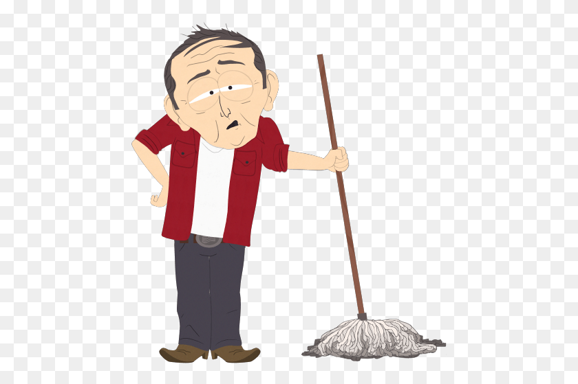 459x499 Janitor And Farmer Cartoon, Person, Human, Broom HD PNG Download