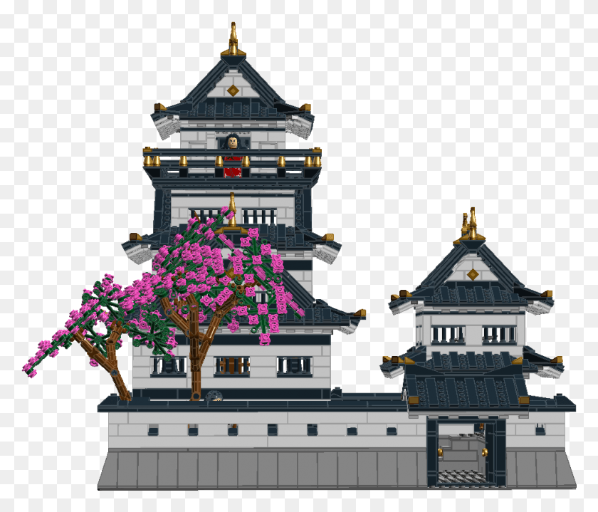 965x816 Японский Замок, Архитектура, Здание, Башня Hd Png Скачать