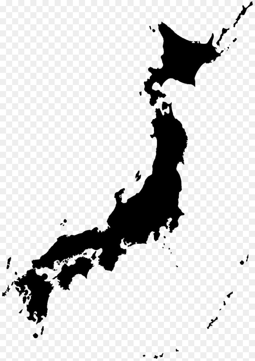 Japan Map Japan Map Black, Chart, Plot, Person, Outdoors PNG