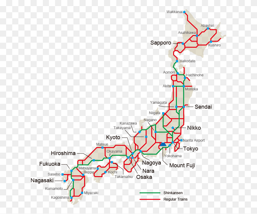 639x641 Descargar Png / Mapa De Japan Rail Pass Png