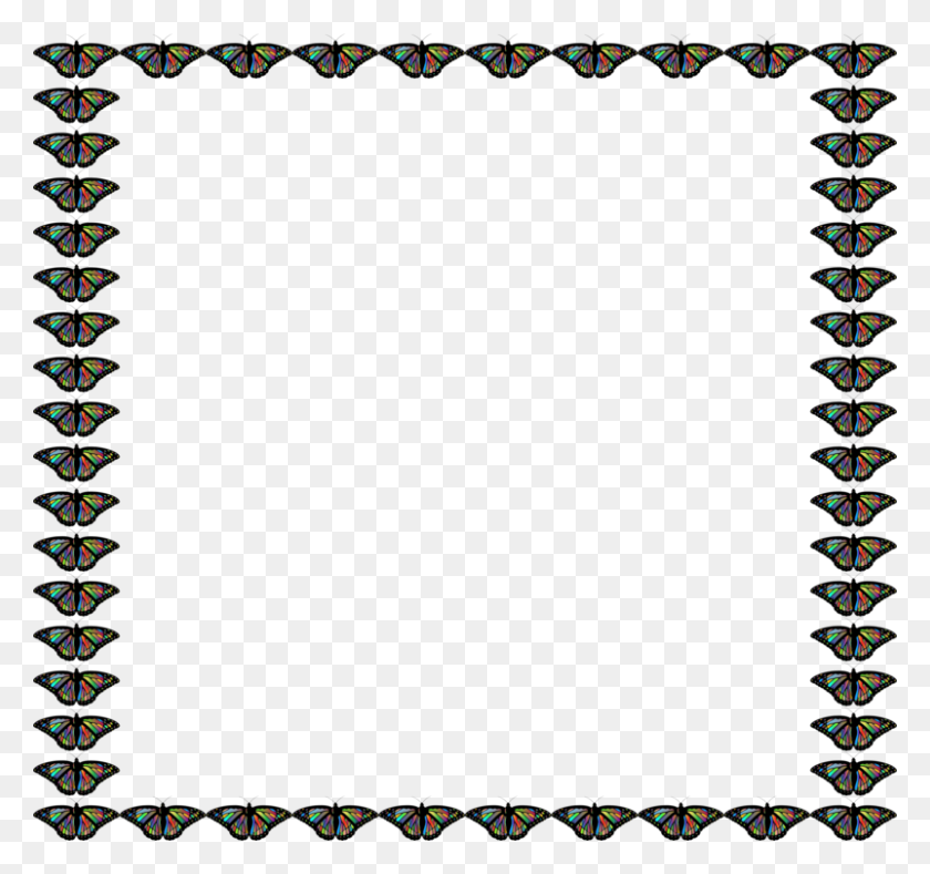 802x750 Japanese Border Designs Drawing Computer Icons Border Design Butterfly Clip Art, Text, Pattern, Super Mario HD PNG Download
